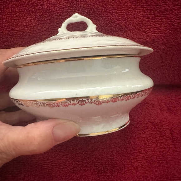 None Other - Edwin M. Knowles Sugar Bowl With Gold Trim